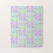 Abstract geometrisch patroon | Gesmolten en gefilt Legpuzzel (Verticaal)