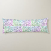 Abstract geometrisch patroon | Gesmolten en gefilt Lichaamskussen (Achterkant)