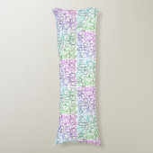 Abstract geometrisch patroon | Gesmolten en gefilt Lichaamskussen (Voorkant Verticaal)