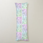 Abstract geometrisch patroon | Gesmolten en gefilt Lichaamskussen (Achterkant (Verticaal))