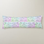 Abstract geometrisch patroon | Gesmolten en gefilt Lichaamskussen (Voorkant)