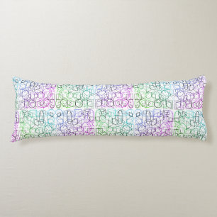 Abstract geometrisch patroon Gesmolten en gefilt Lichaamskussen