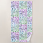 Abstract geometrisch patroon | Gesmolten en gefilt Strandlaken (Voorkant)