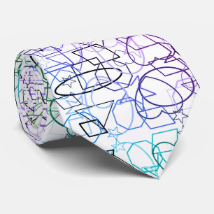 Abstract geometrisch patroon   Gesmolten en gefilt Stropdas