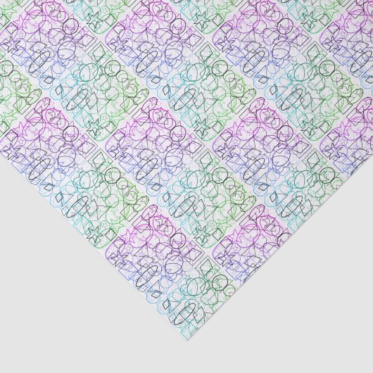 Abstract geometrisch patroon | Gesmolten en gefilt Tissuepapier (Detail)