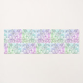 Abstract geometrisch patroon | Gesmolten en gefilt Yogamat (Achterkant (horizontaal))