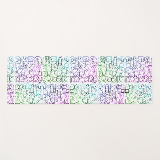 Abstract geometrisch patroon | Gesmolten en gefilt Yogamat (Voorkant (horizontaal))