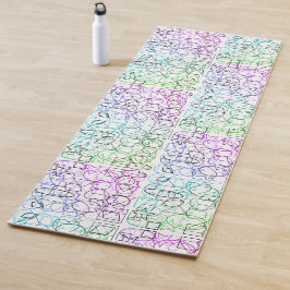 Abstract geometrisch patroon | Gesmolten en gefilt Yogamat