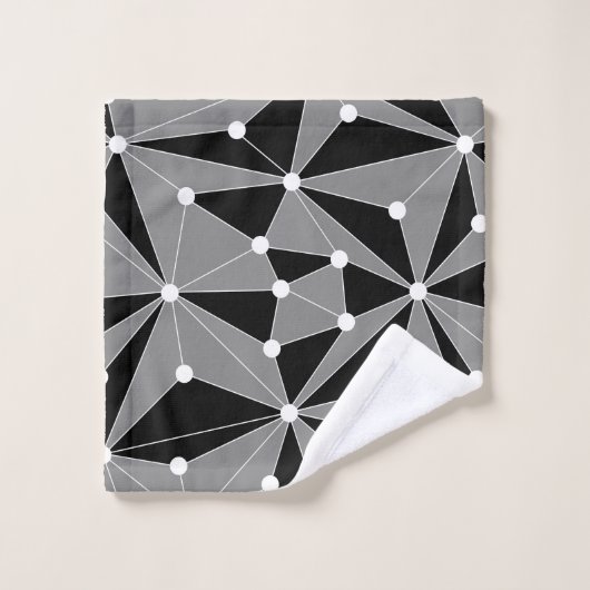 Abstract geometrisch patroon - grijs. bad handdoek (Wasdoekje)