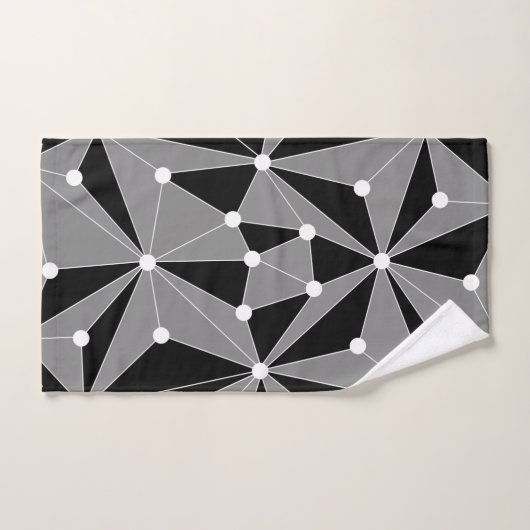 Abstract geometrisch patroon - grijs. bad handdoek (Handdoek)