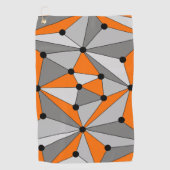 Abstract geometrisch patroon - grijs en oranje. golfhanddoek (Voorkant)