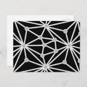 Abstract geometrisch patroon - grijs en wit. aankondigingskaart (Voorkant / Achterkant)