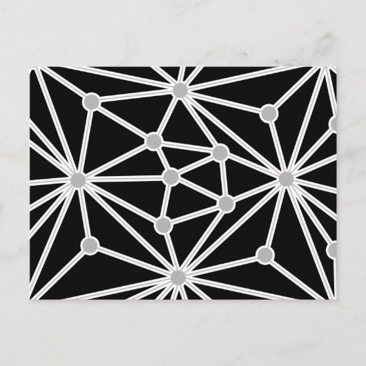 Abstract geometrisch patroon - grijs en wit. aankondigingskaart (Voorkant)