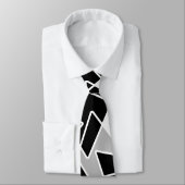 Abstract geometrisch patroon - grijs en wit. stropdas (Gebonden)