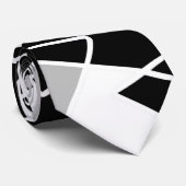 Abstract geometrisch patroon - grijs en wit. stropdas (Opgerold)