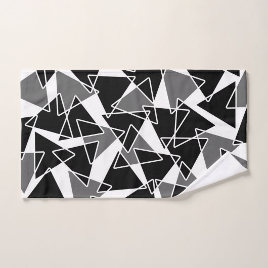 Abstract geometrisch patroon - grijs handdoek (Handdoek)