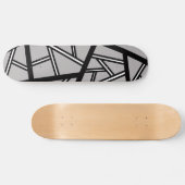 Abstract geometrisch patroon - grijs persoonlijk skateboard (Horizontaal)