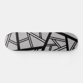 Abstract geometrisch patroon - grijs persoonlijk skateboard (Horizontaal)