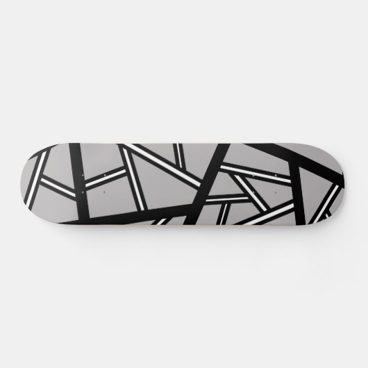 Abstract geometrisch patroon - grijs persoonlijk skateboard (Horizontaal)