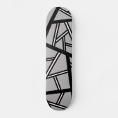 Abstract geometrisch patroon - grijs persoonlijk skateboard (Voorkant)