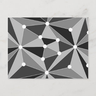Abstract geometrisch patroon - grijs, zwart en wit briefkaart