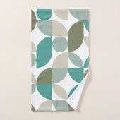 Abstract geometrisch patroon groen Blauwgroen Bad Handdoek (Handdoek)
