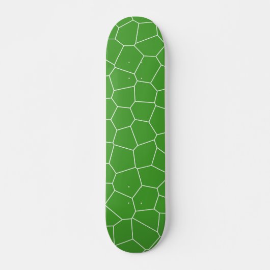 Abstract geometrisch patroon - groen en wit. persoonlijk skateboard (Voorkant)