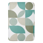Abstract Geometrisch Patroon Groen Turkoois Badmat (Voorkant Verticaal)