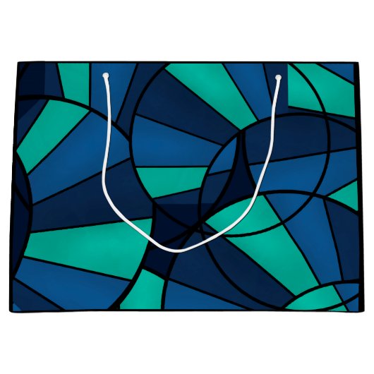 Abstract geometrisch patroon groot cadeauzakje (Voorkant)