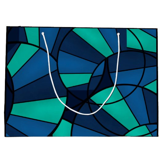 Abstract geometrisch patroon groot cadeauzakje (Achterkant)