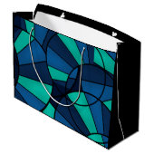 Abstract geometrisch patroon groot cadeauzakje (Achterkant Gekanteld)