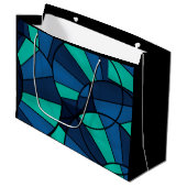 Abstract geometrisch patroon groot cadeauzakje (Voorkant Gekanteld)