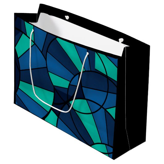 Abstract geometrisch patroon groot cadeauzakje (Voorkant Gekanteld)