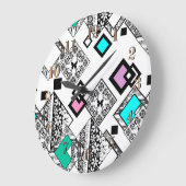 Abstract geometrisch patroon grote klok (Hoek)