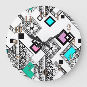 Abstract geometrisch patroon grote klok