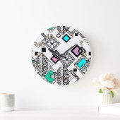 Abstract geometrisch patroon grote klok (Huis)