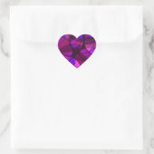 Abstract geometrisch patroon hart sticker (Tas)