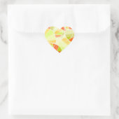 Abstract geometrisch patroon hart sticker (Tas)