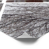 Abstract geometrisch patroon in de winter poster (Hoek)