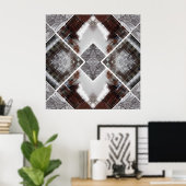 Abstract geometrisch patroon in de winter poster (Thuiskantoor)