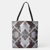 Abstract geometrisch patroon in de winter tote bag (Voorkant)