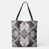 Abstract geometrisch patroon in de winter tote bag (Achterkant)