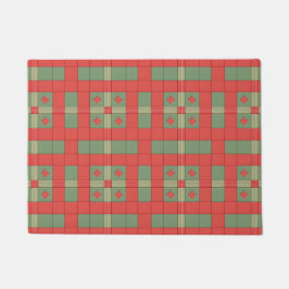 Abstract geometrisch patroon in felle kleuren deurmat
