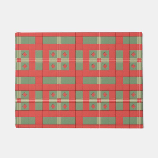 Abstract geometrisch patroon in felle kleuren deurmat (Voorkant)