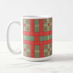 Abstract geometrisch patroon in felle kleuren koffiemok