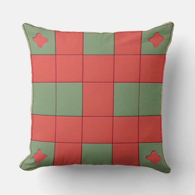 Abstract geometrisch patroon in felle kleuren kussen (Voorkant)
