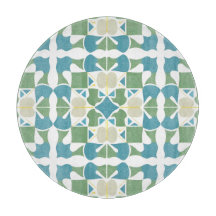 Abstract Geometrisch Patroon in Groen en Blauw