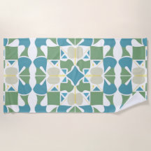 Abstract Geometrisch Patroon in Groen en Blauw