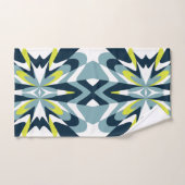 Abstract geometrisch patroon in marine, Blauwgroen Bad Handdoek (Handdoek)