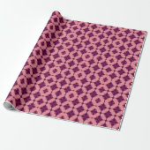 Abstract geometrisch patroon in roze en Paarse too Cadeaupapier (Uitgerold)